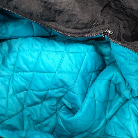 VTG 90s NBA CHARLOTTE HORNETS STARTER PUFFER JACKET PULLOVER SIZE L BLACK - Picture 13 of 15